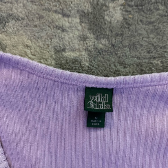 Lavender Ribbed Wrap Top - Picture 2 of 2